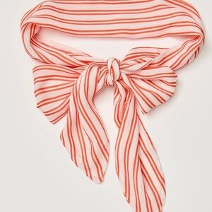 Free people red and white striped headband no used